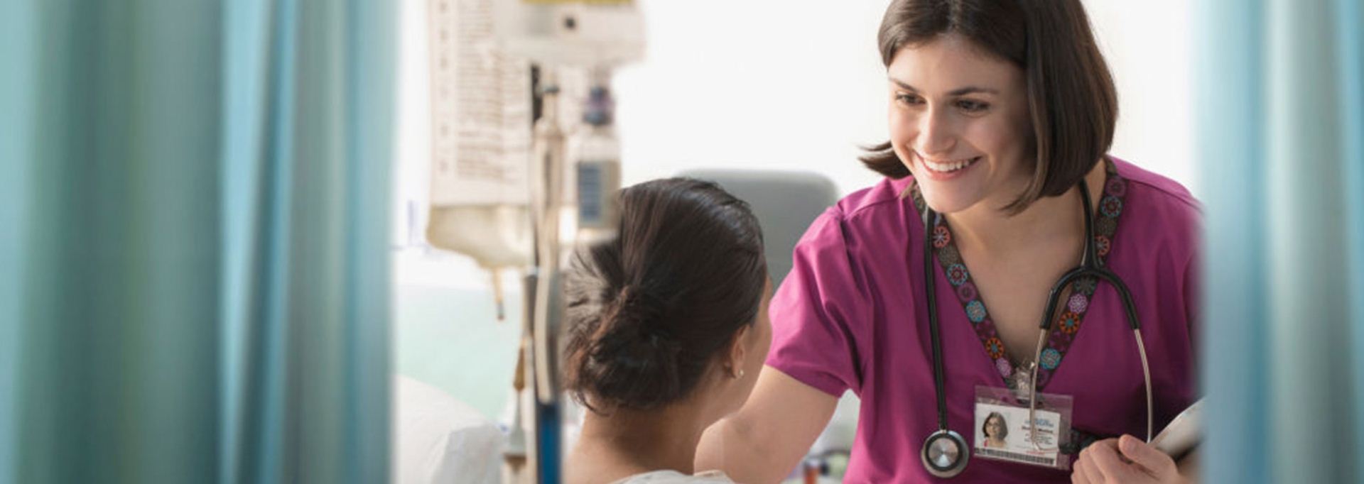 Nurse caring for patient